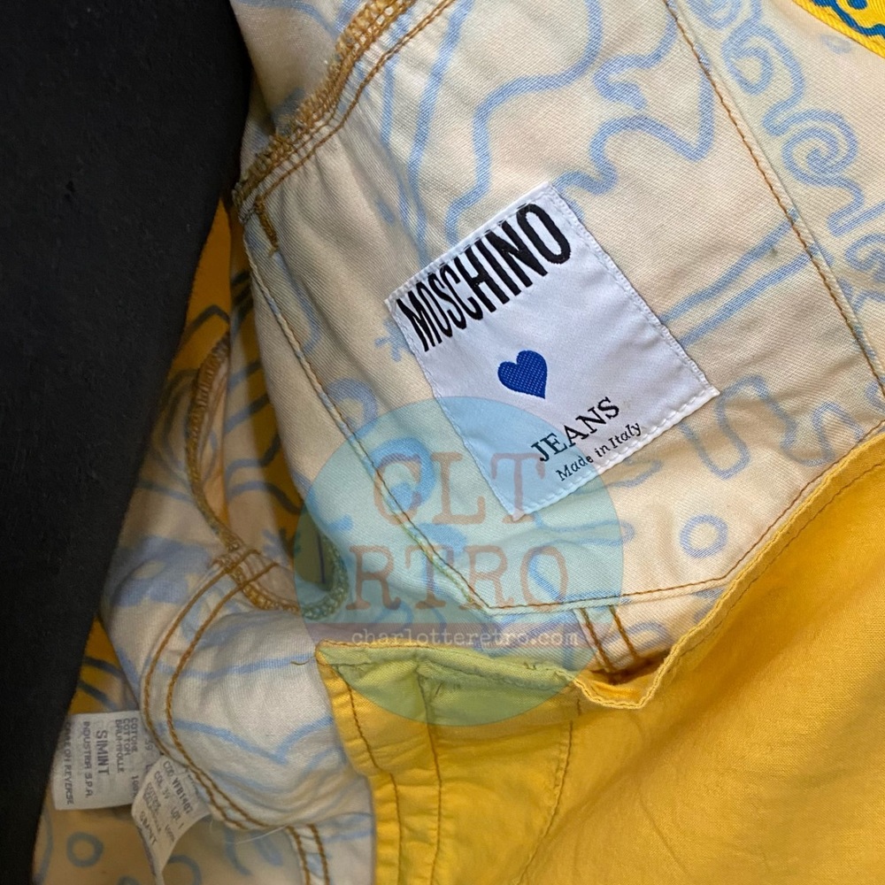 Moschino • Yellow Graffiti Denim Jacket (40) - Picture 8 of 14